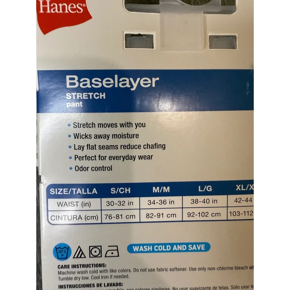 Hanes Premium Mens 2XL Baselayer Set Waffle Long Sleeve Shirt and‎ Pants Gray